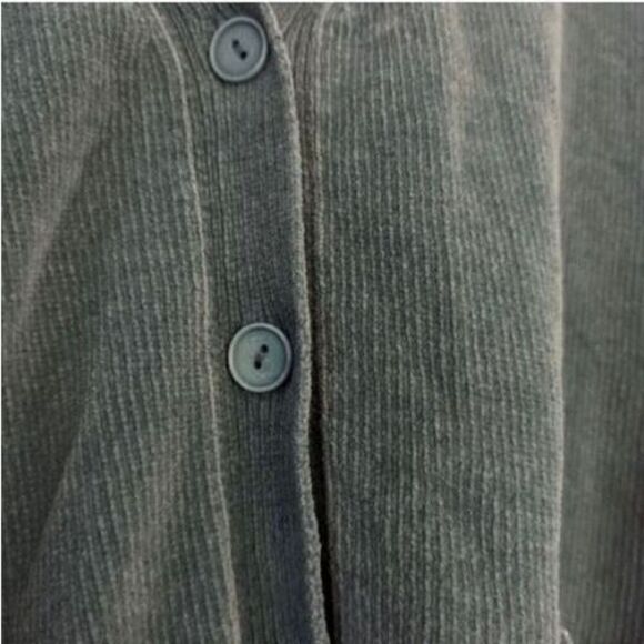 Eileen Fisher Wommen's XXS Organic Cotton Longline Button Front Cardigan Teal - Picture 10 of 12